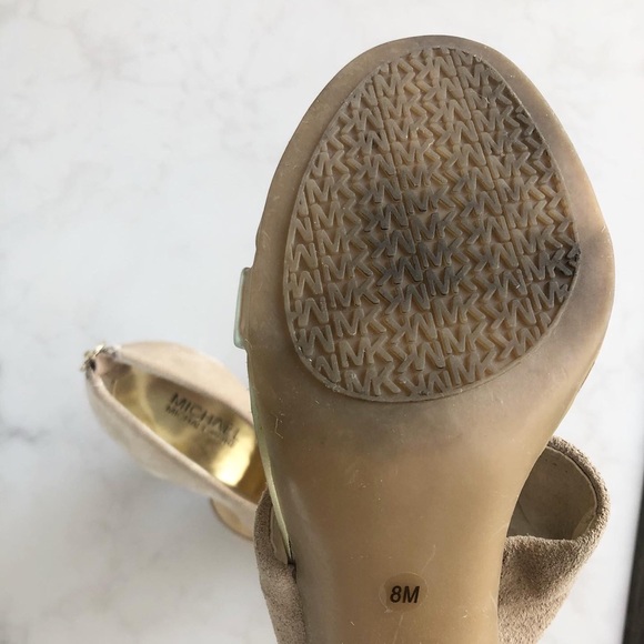 MICHAEL KORS Suede Shoes with Gold Straps - Picture 7 of 10